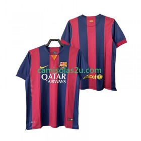 Camisolas de futebol FC Barcelona 2014 2015 Retro Equipamento Principal Manga Curta